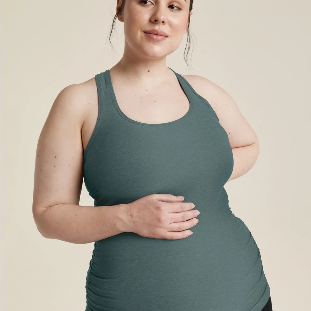 Beyond the Bump Teal Maternity Tank Top